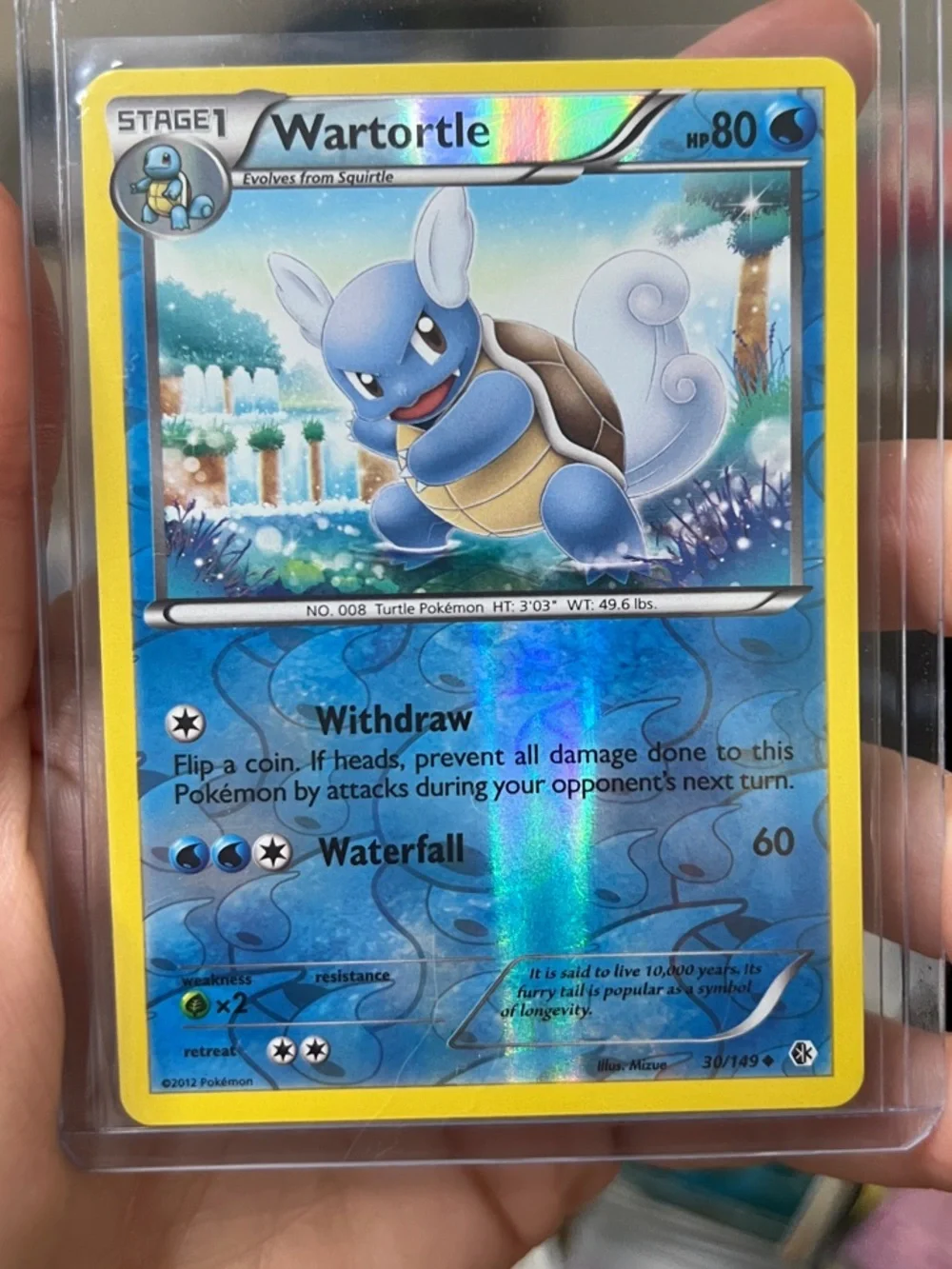 💧Wartortle Holo Card - 30/149